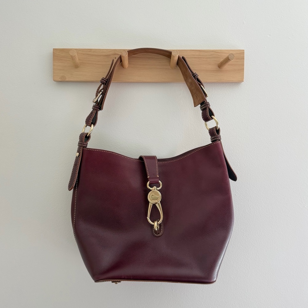 Dooney & Bourke maroon bucket bag